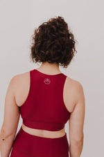 Damen Yoga Bustier aus Econyl nachhaltig rot - Besonnen